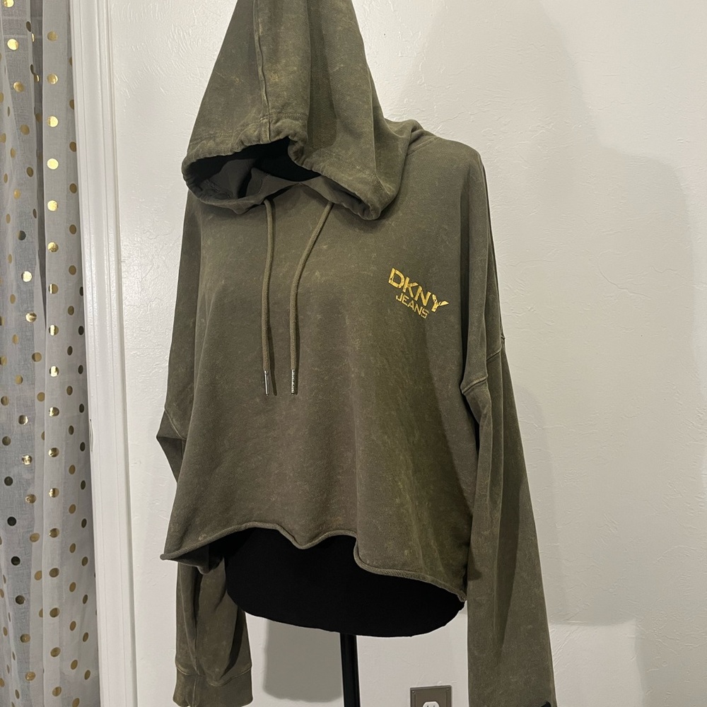 DKNY Sage Cropped Hoodie Pullover